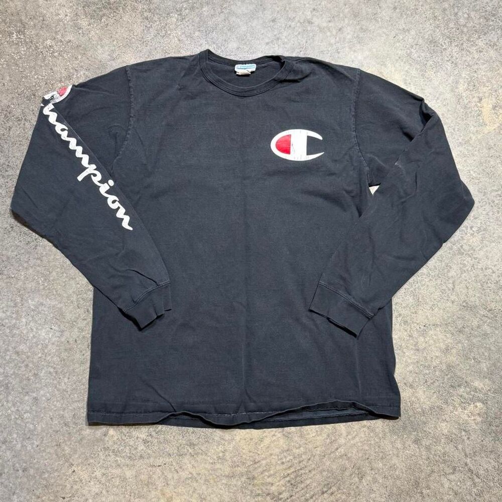 Champion Men's Black and Navy T-shirt